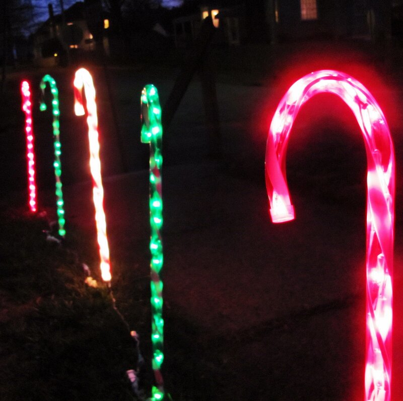 Illuminated Candy Canes