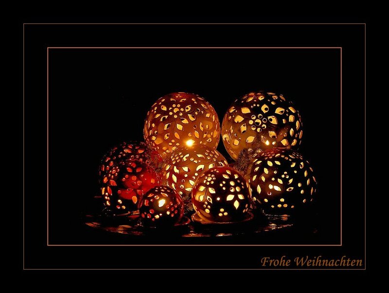 Illuminated Carved Spheres