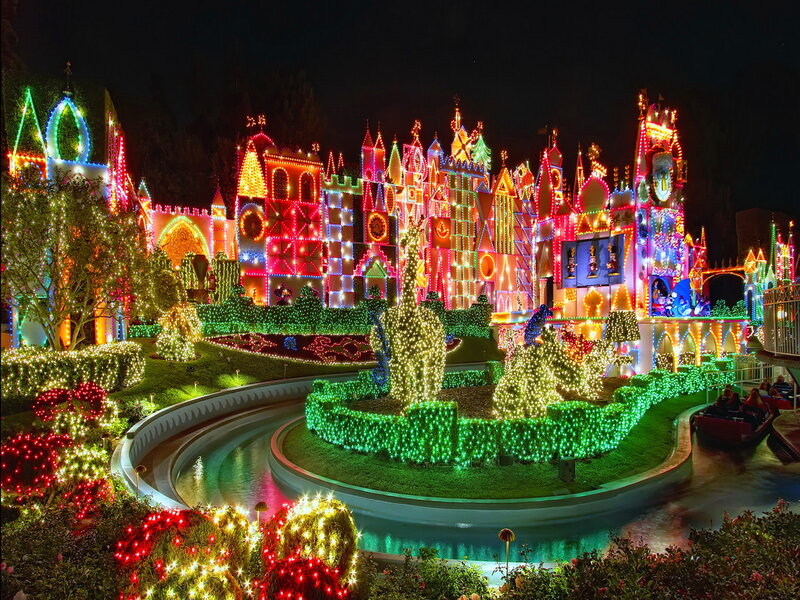 Illuminated Castle at Night — Red
