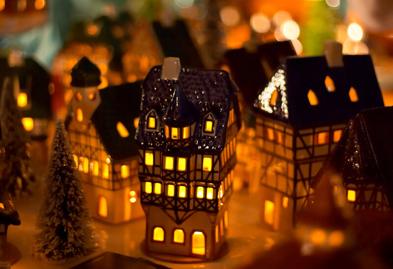 Illuminated Ceramic Houses
