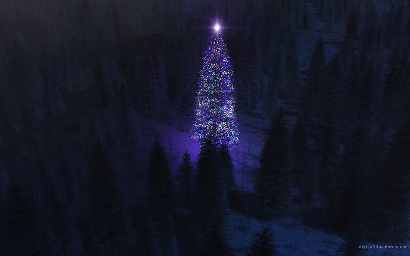 illuminated christmas tree