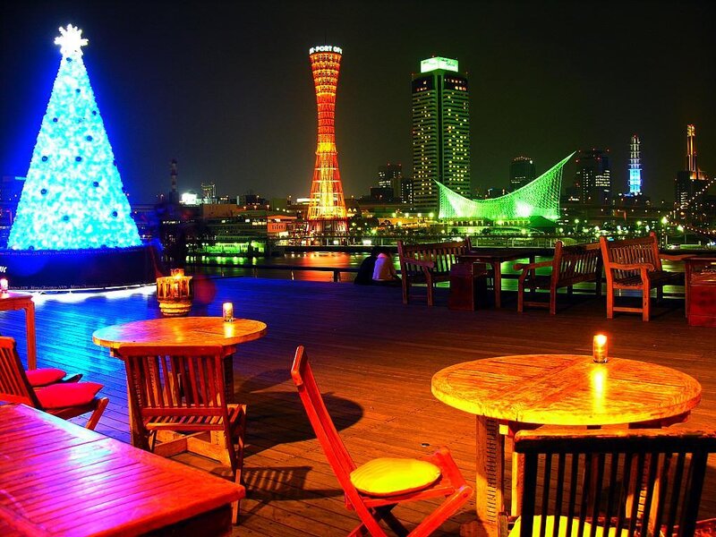 Illuminated Christmas Tree — Blue, Festive