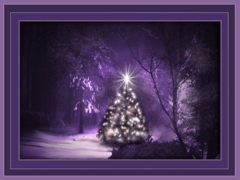 Illuminated Christmas Tree — Purple, Magical