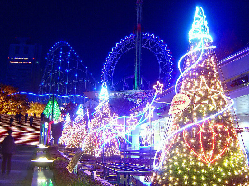 Illuminated Christmas Trees — Blue