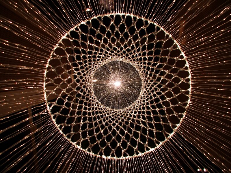 illuminated circular art installation