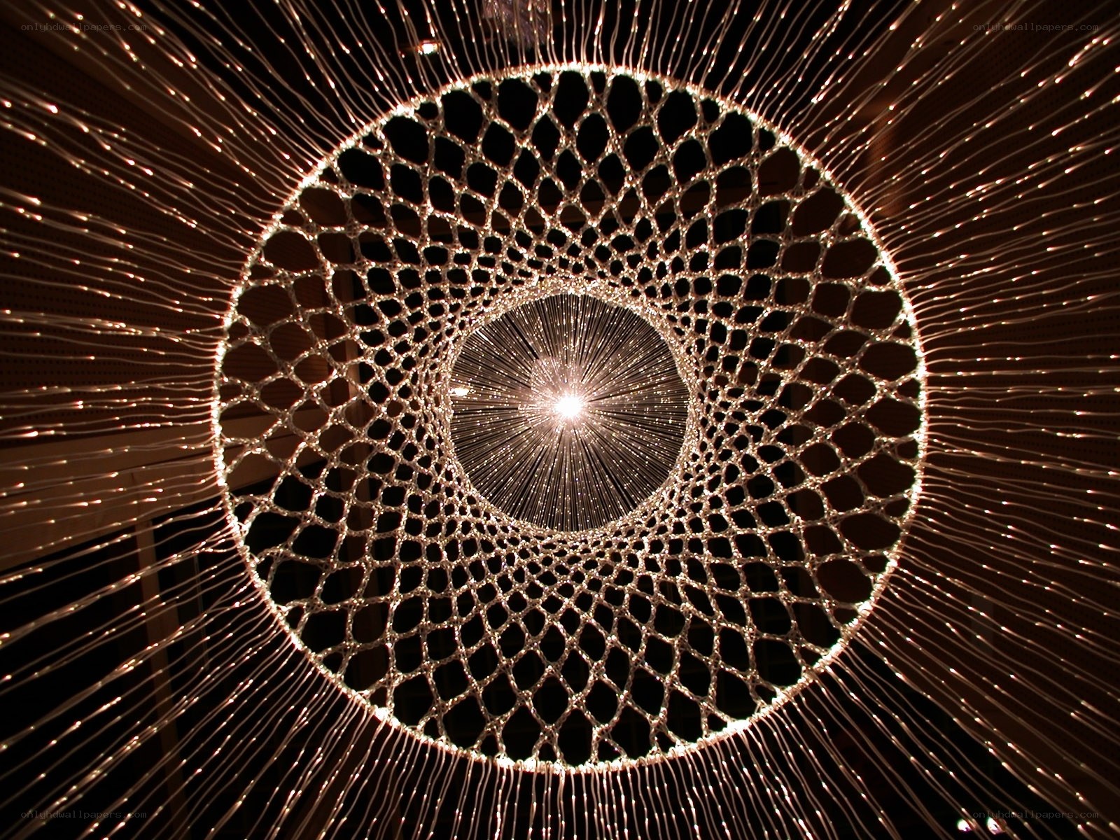 illuminated circular art installation