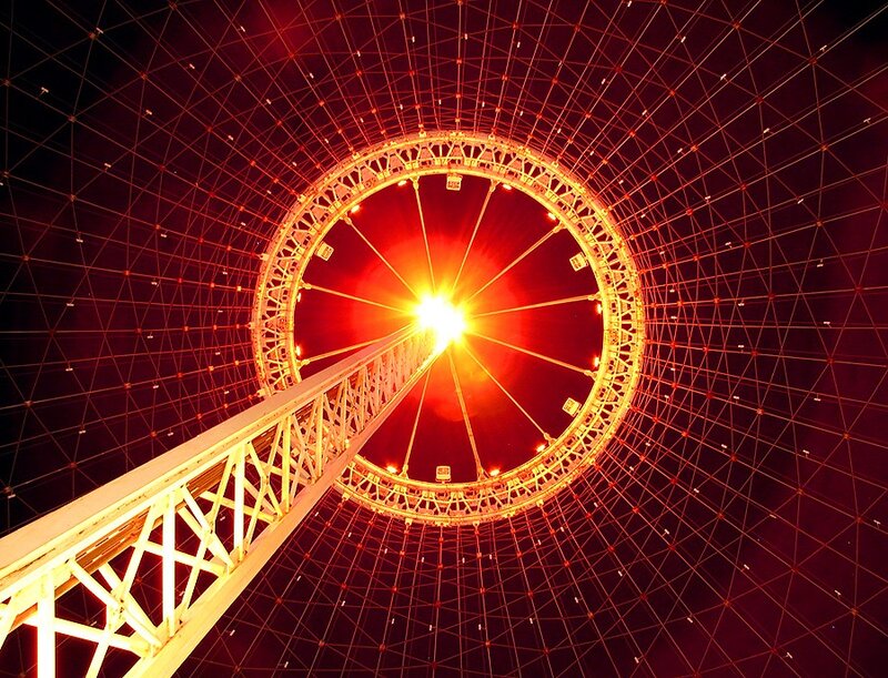 illuminated circular structure