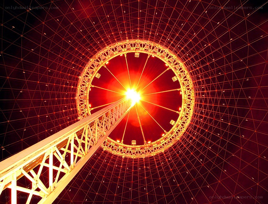 illuminated circular structure