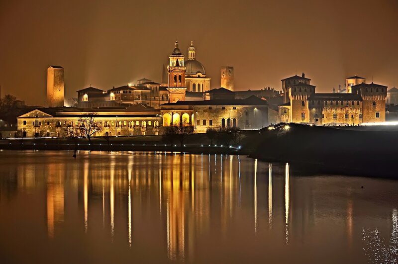 Illuminated City at Night