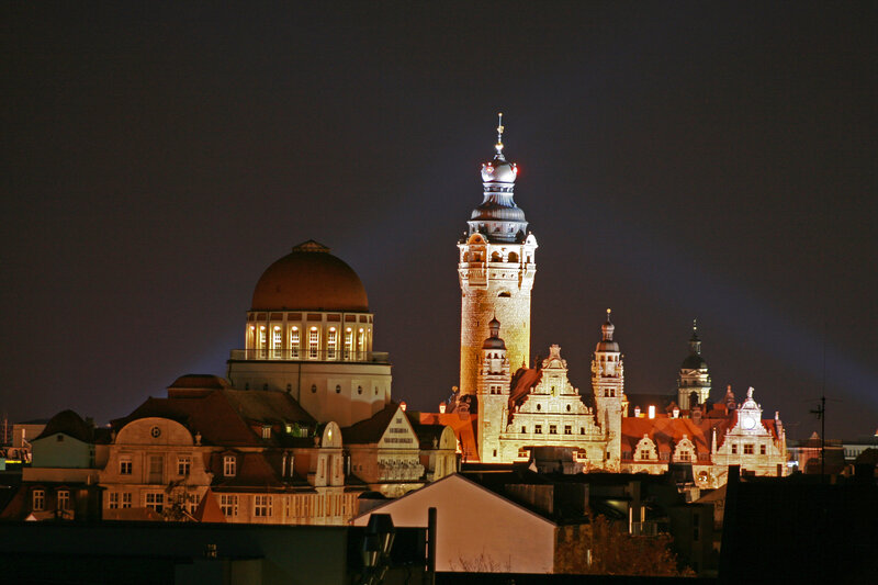 Illuminated City Skyline