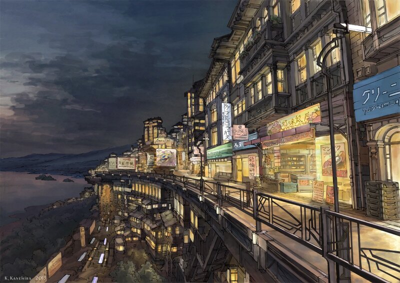 Illuminated City Street
