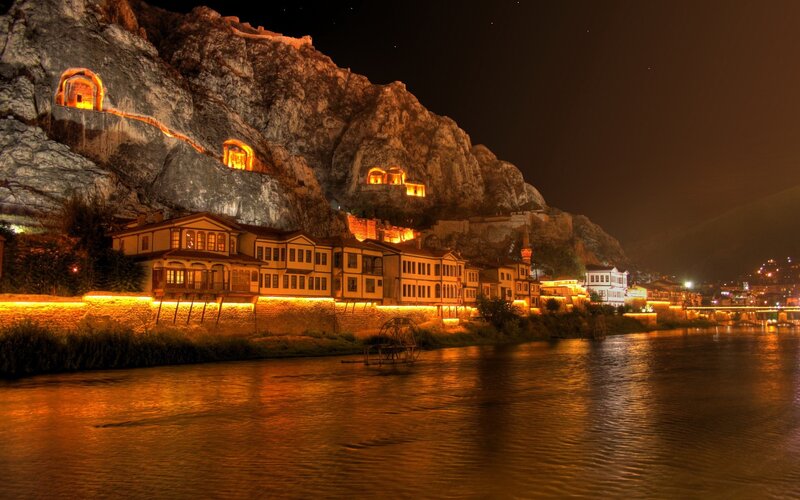 Illuminated Cliff Houses