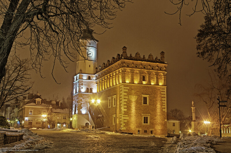 Illuminated Clock Tower — Yellow
