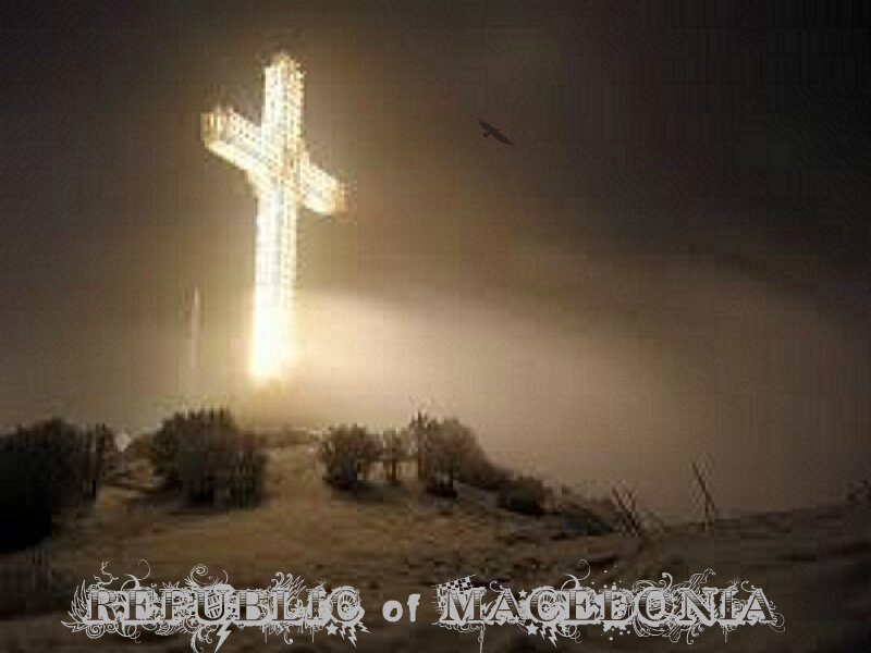 Illuminated Cross at Night — White