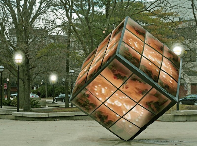 Illuminated Cube Sculpture