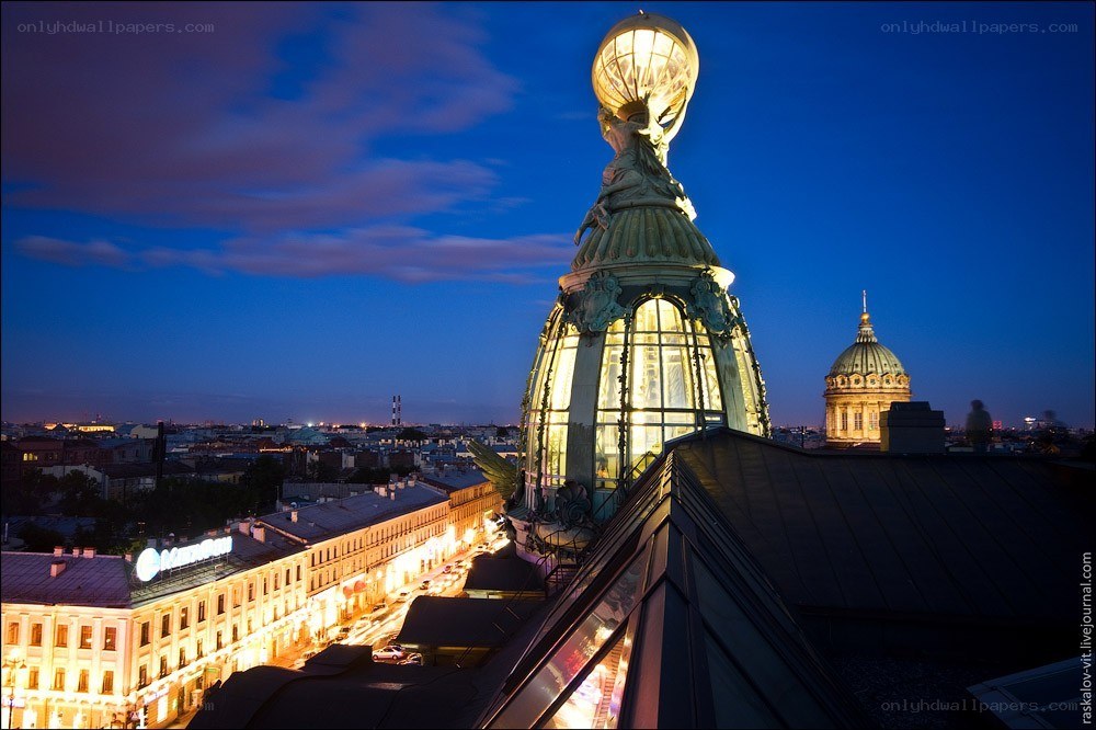 Illuminated dome at dusk