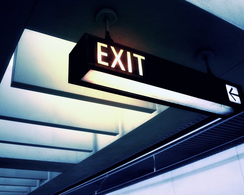 illuminated exit sign