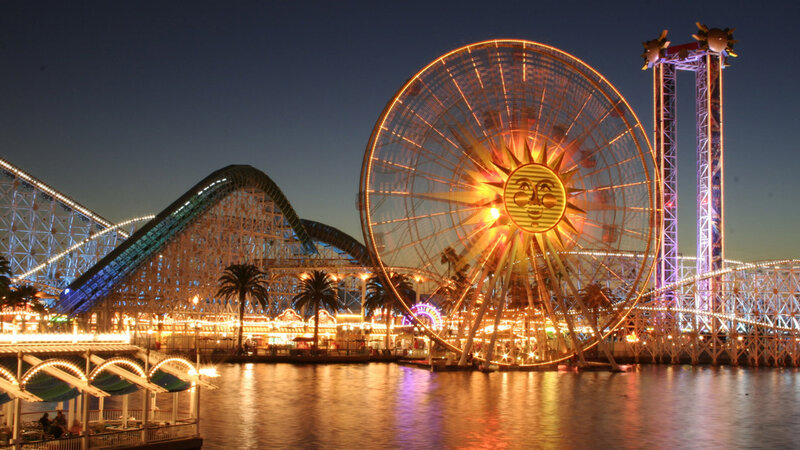 Illuminated Ferris Wheel — Orange