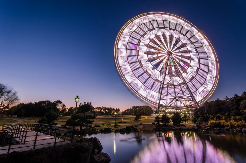Illuminated Ferris Wheel — Purple