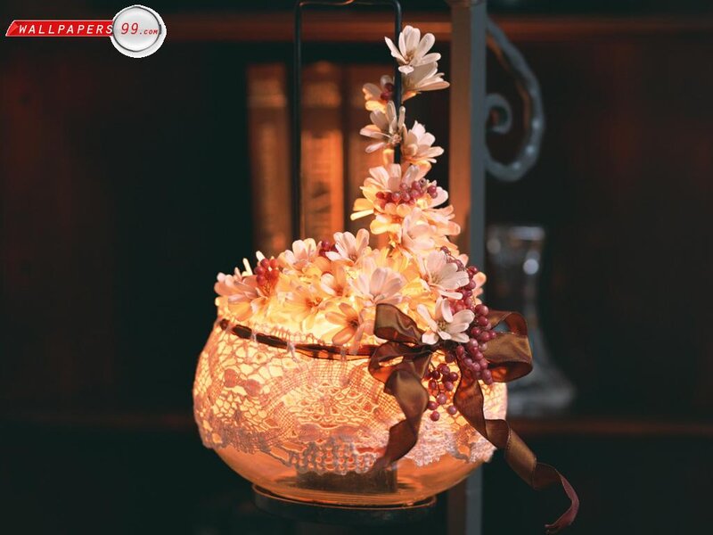 Illuminated Floral Lantern