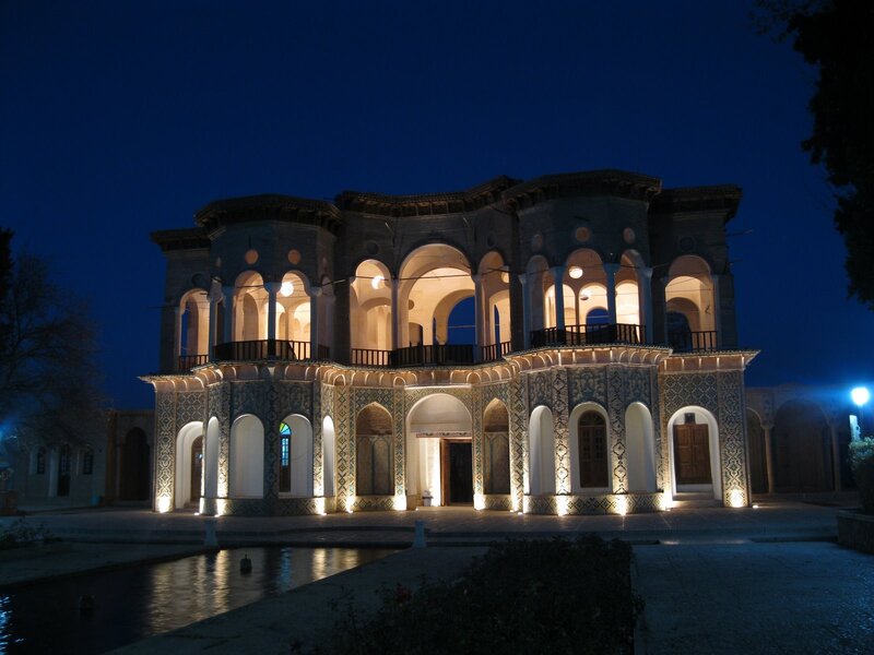 illuminated historic building at night