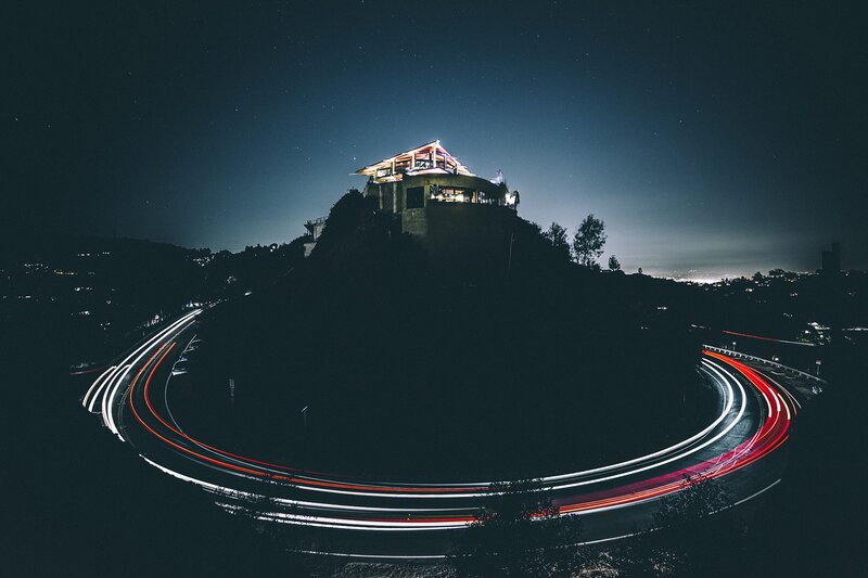 Illuminated House on Hill