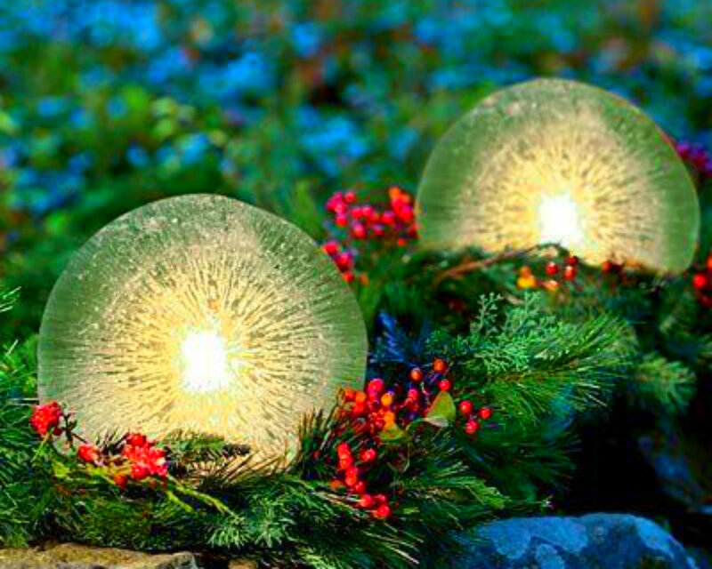 Illuminated Ice Globes