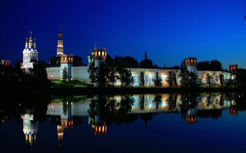 Illuminated Kremlin at Night
