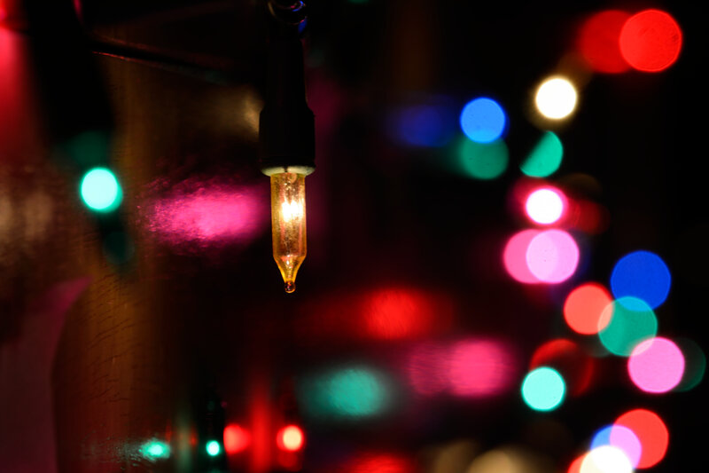 Illuminated Light Bulb — Red