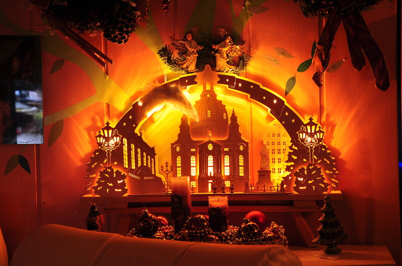 Illuminated Nativity Scene