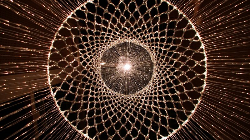Illuminated Net Sculpture