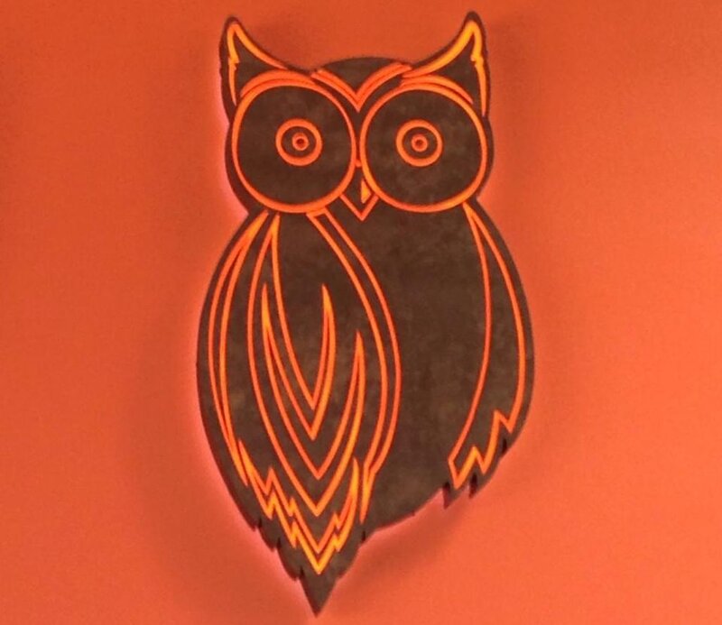 Illuminated Owl Cutout