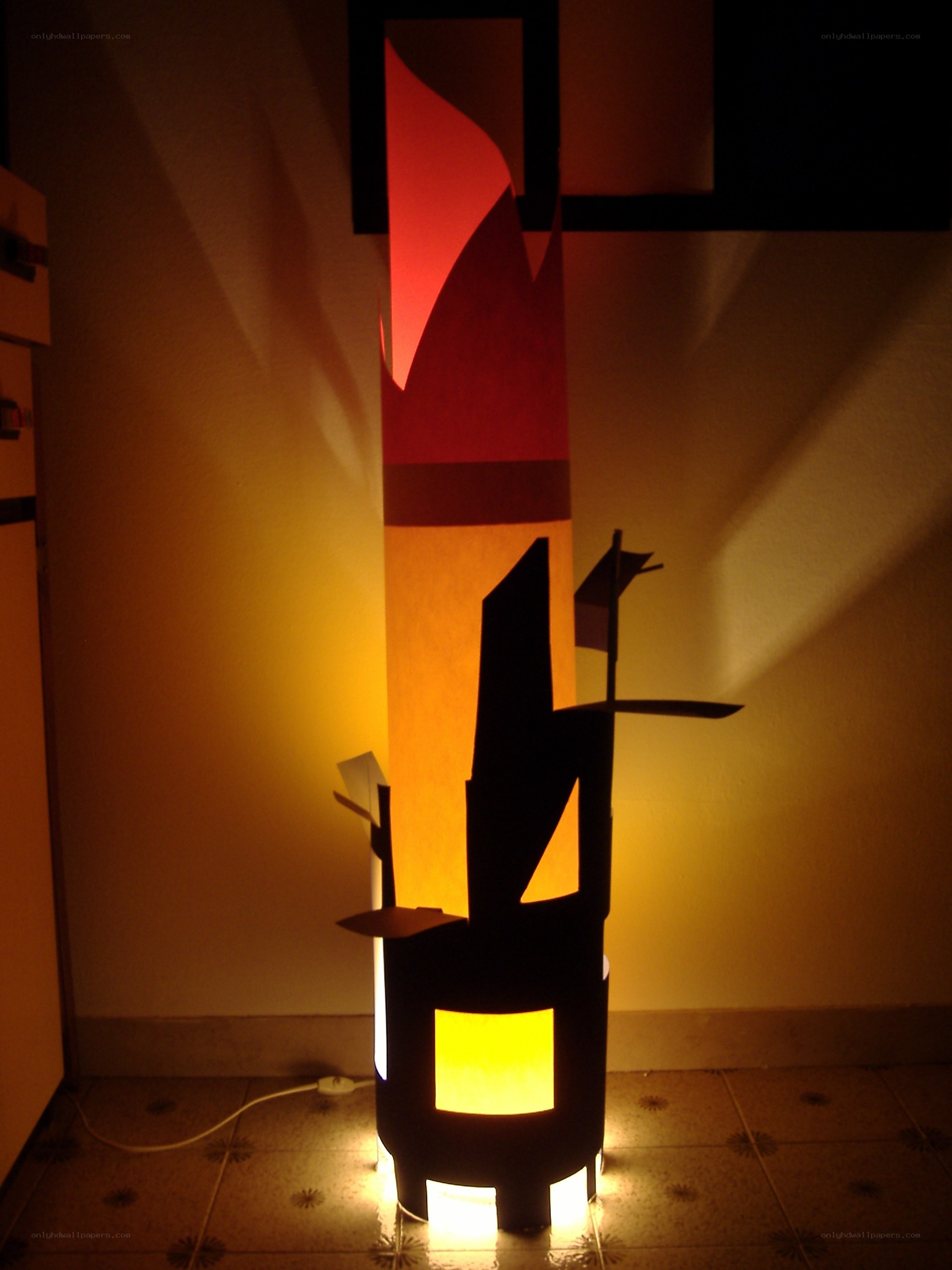 illuminated paper sculpture