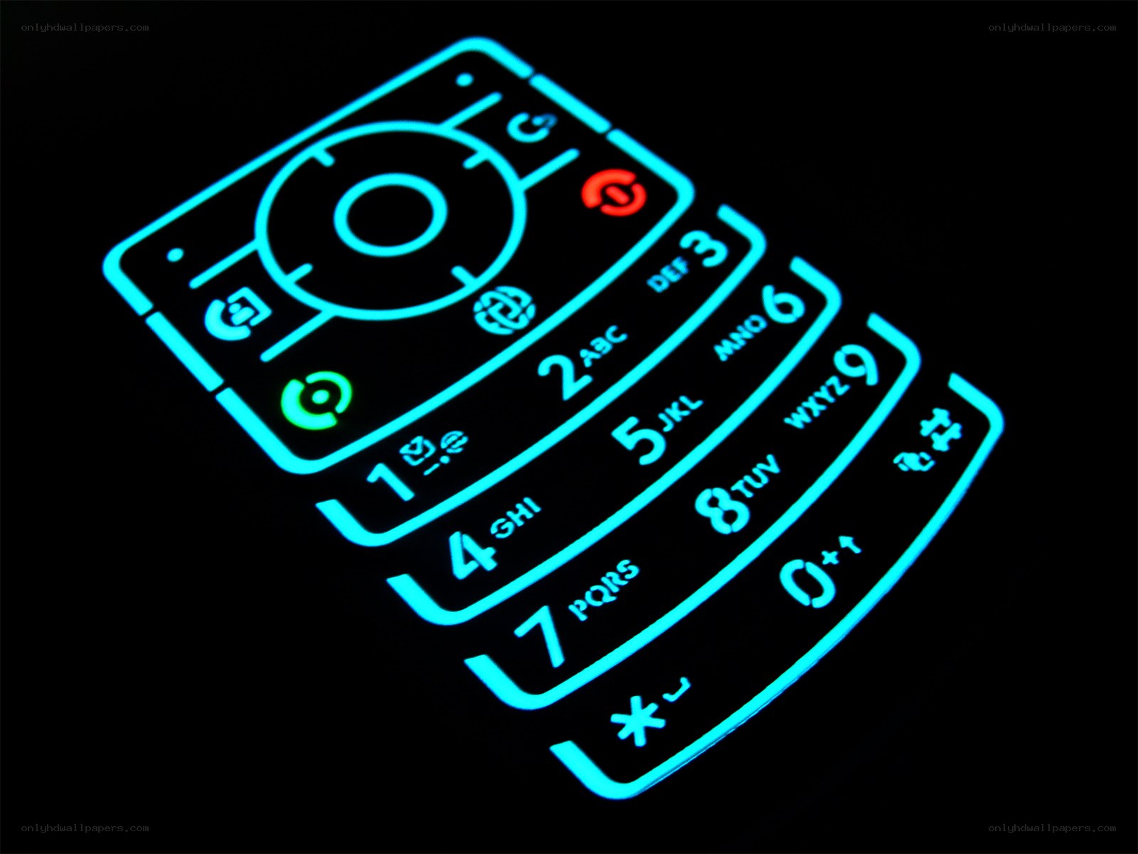 illuminated phone keypad