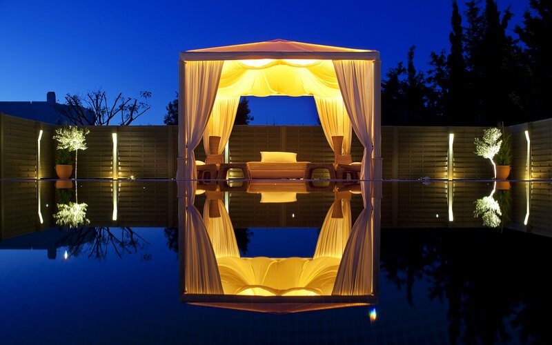 Illuminated Pool Cabana