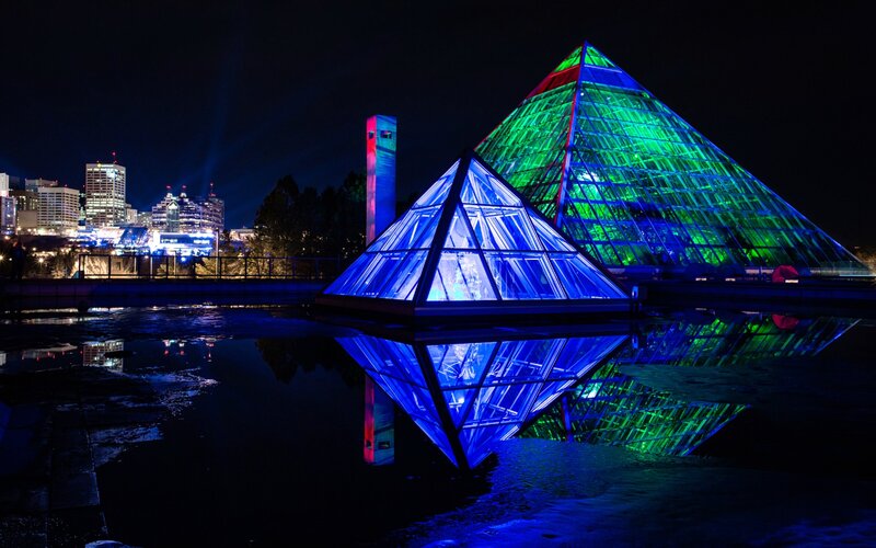 Illuminated Pyramids — Blue
