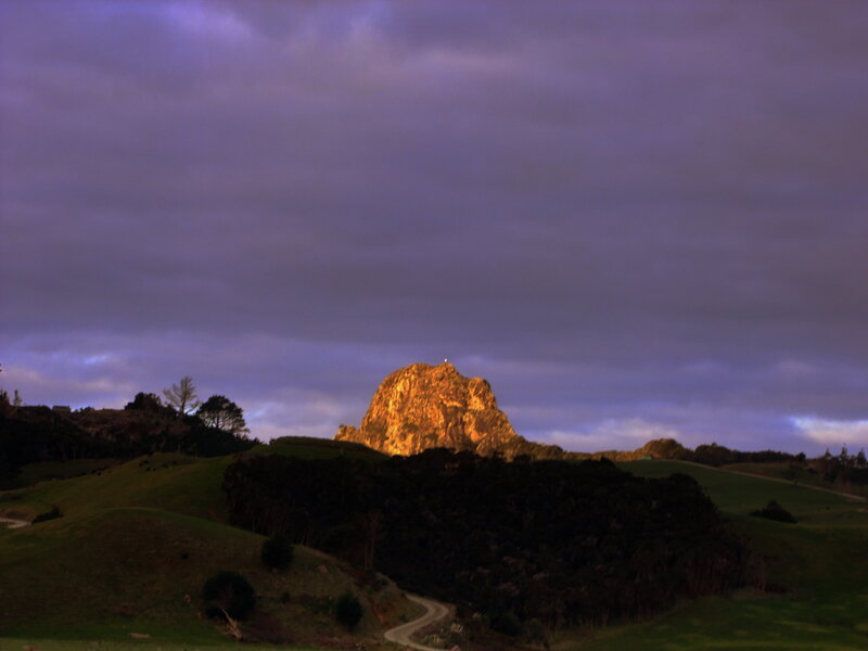 Illuminated Rock Formation