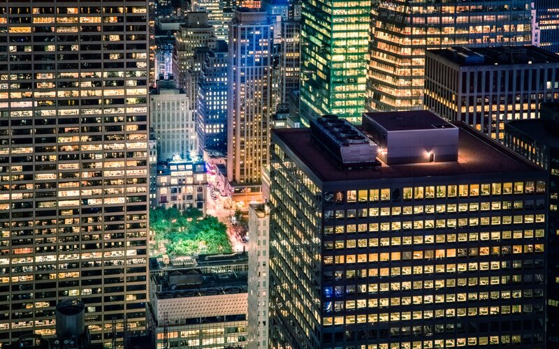 Illuminated Skyscrapers