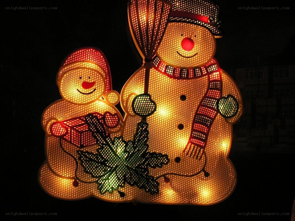 illuminated snowman decoration