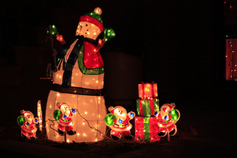 Illuminated Snowman Display