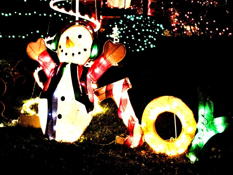 Illuminated Snowman Figure — White, Festive