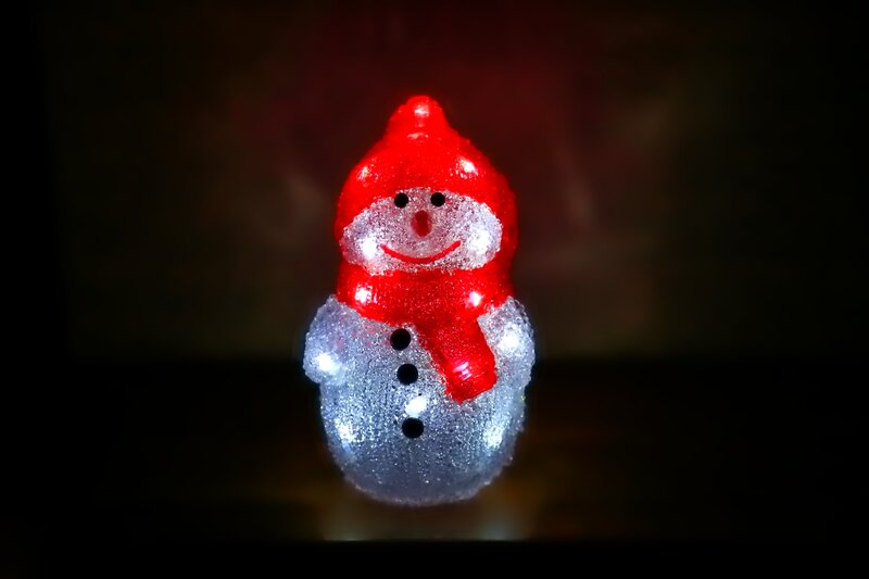 Illuminated Snowman Figurine