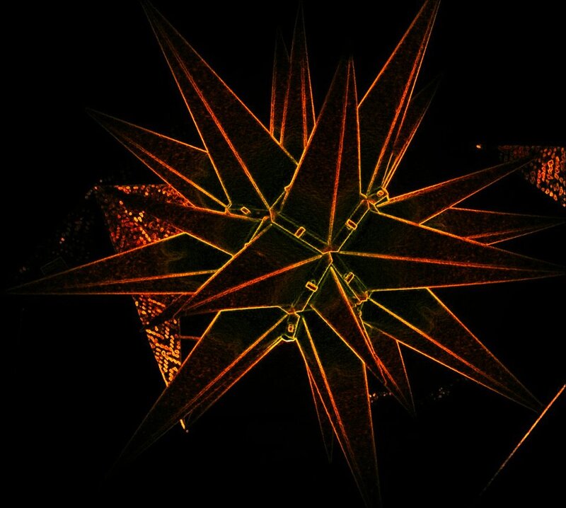 Illuminated Star Decoration — Orange