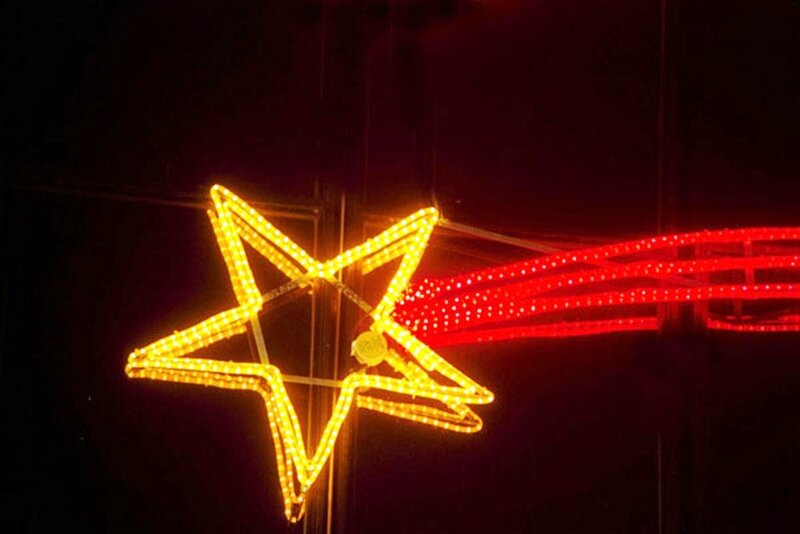 Illuminated Star Decoration — Yellow