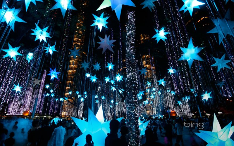 Illuminated Star Decorations — Blue