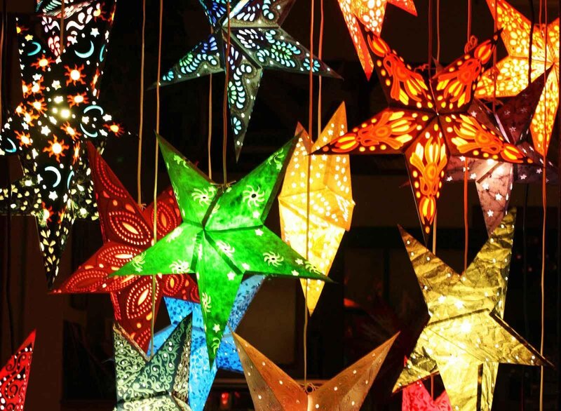 Illuminated Star Lanterns — Green