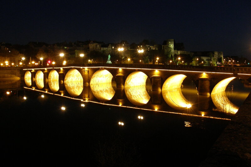 Illuminated Stone Bridge