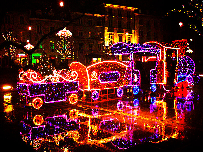 Illuminated Train Float