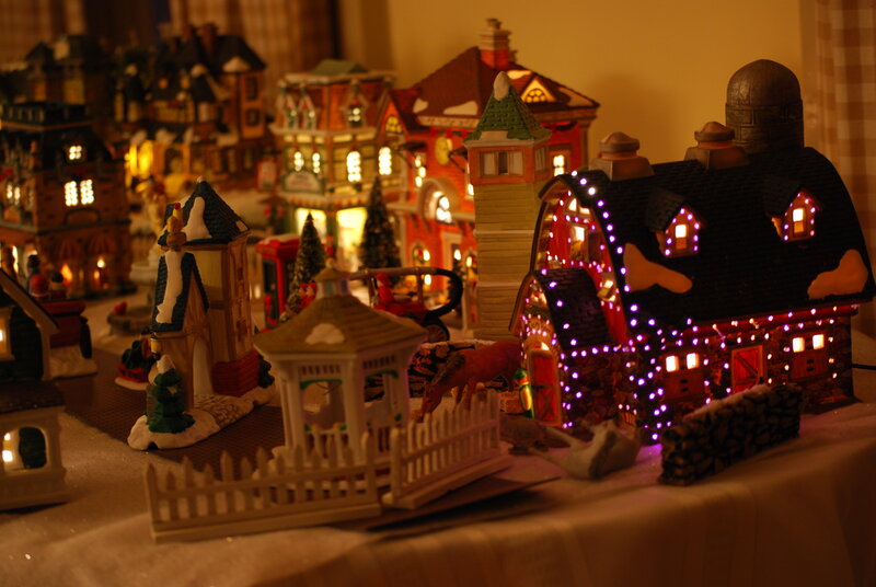 Illuminated Village Display