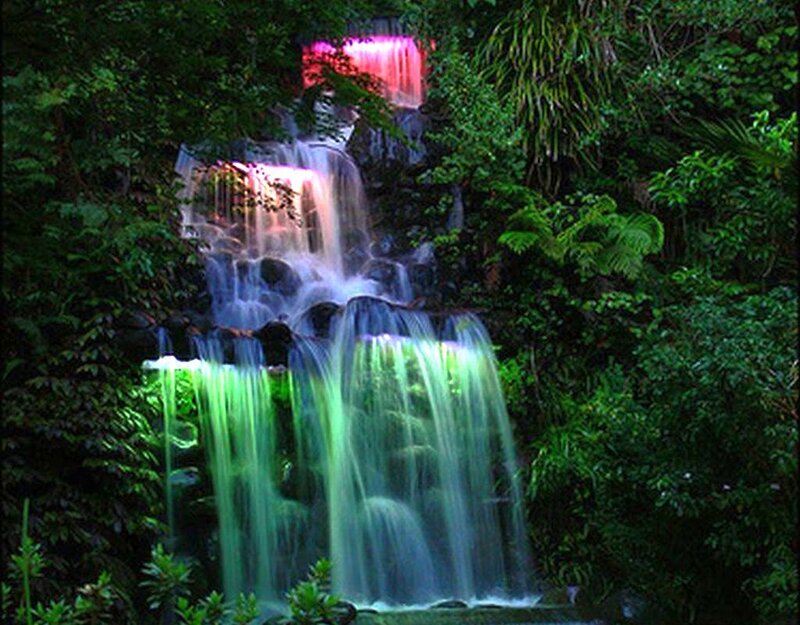 Illuminated Waterfall